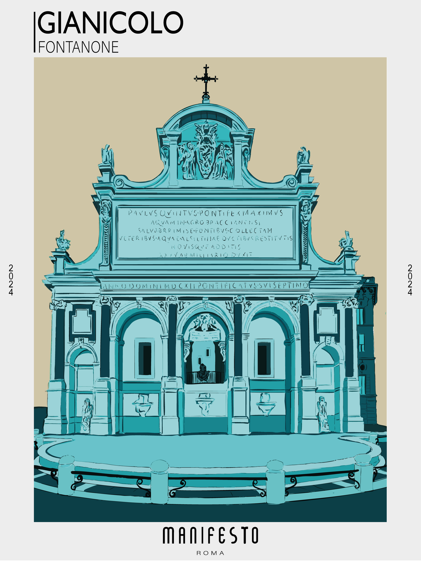 GIANICOLO- FONTANONE Poster (30x40cm)