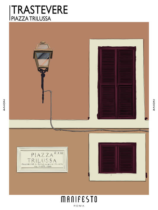TRASTEVERE - PIAZZA TRULUSSA Poster (30x40cm)