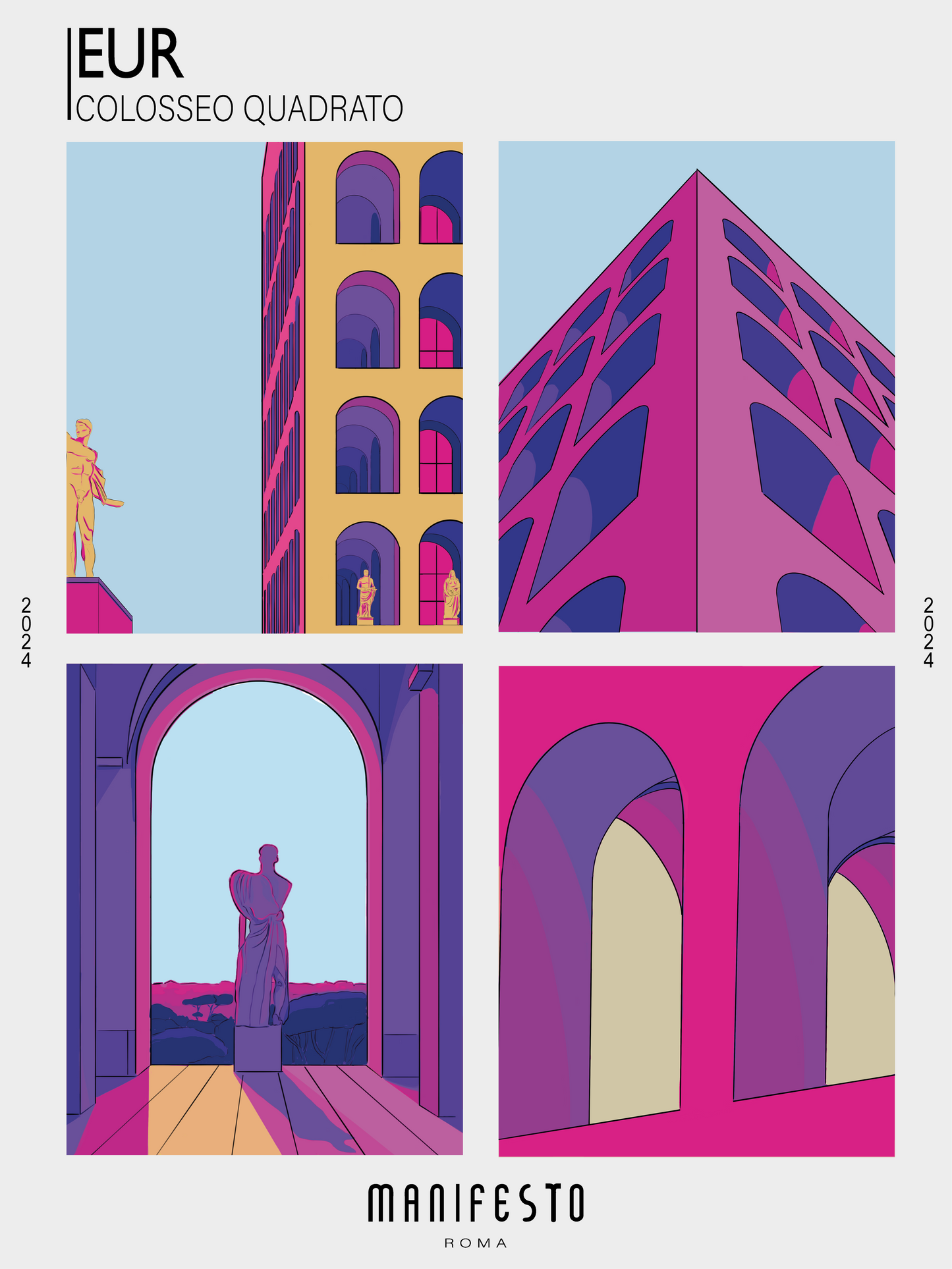 EUR -  COLOSSEO QUADRATO Poster (30x40cm)