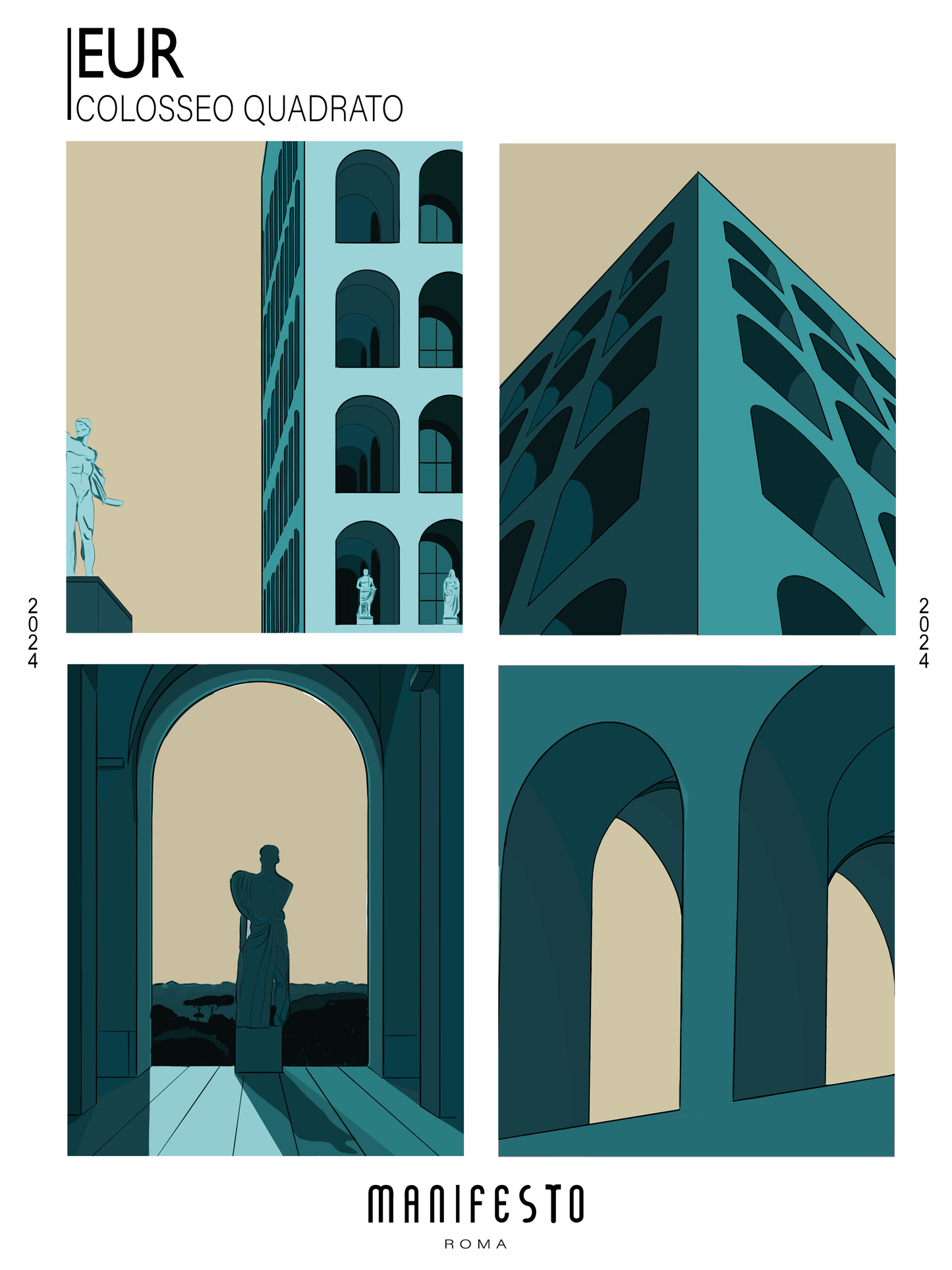 EUR -  COLOSSEO QUADRATO Poster (30x40cm)