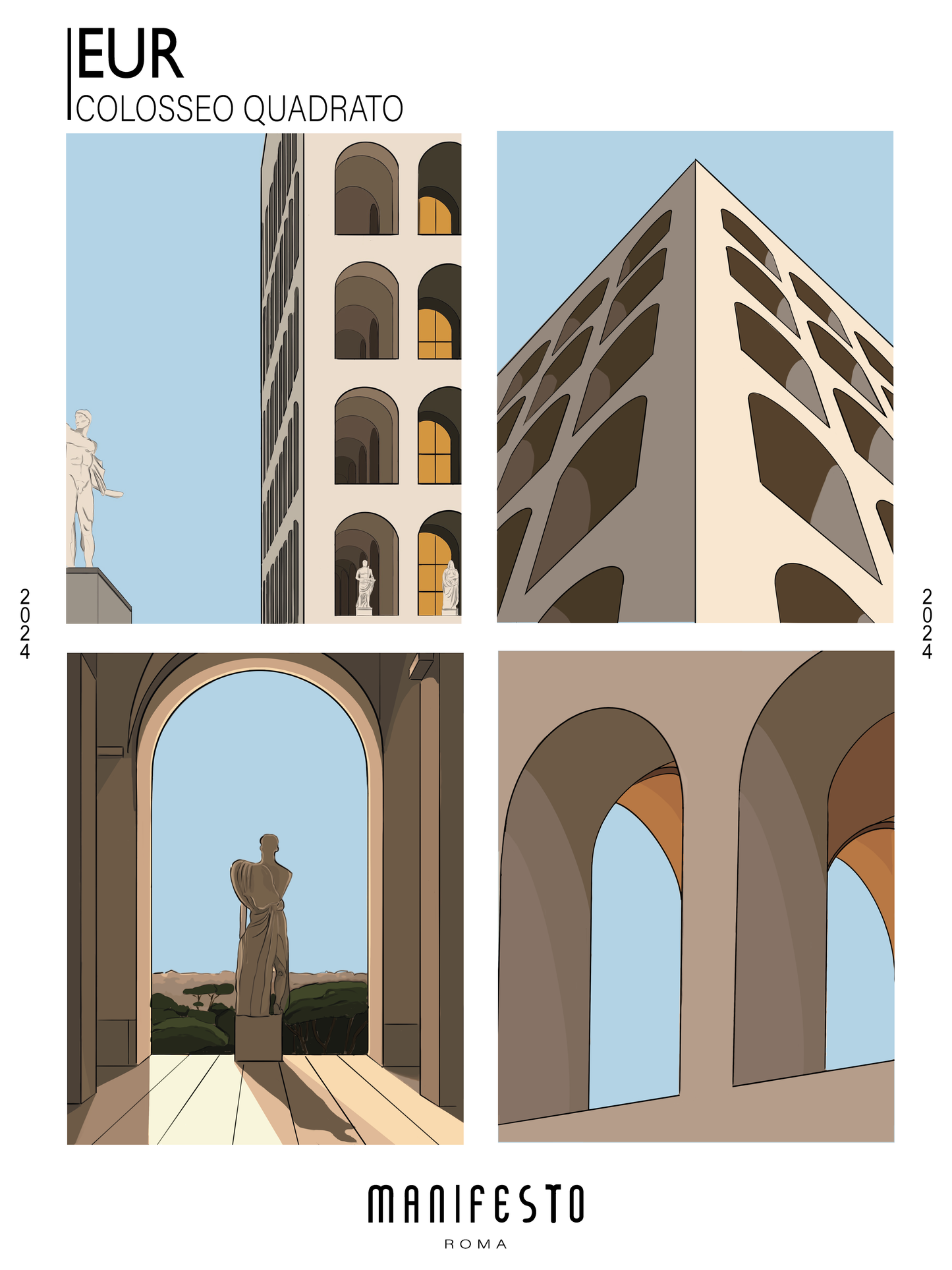 EUR -  COLOSSEO QUADRATO Poster (30x40cm)