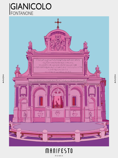 GIANICOLO- FONTANONE Poster (30x40cm)