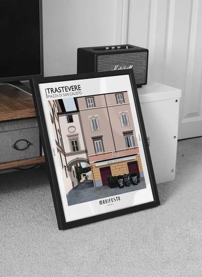 TRASTEVERE - PIAZZA SAN CALISTO Poster (30x40cm)