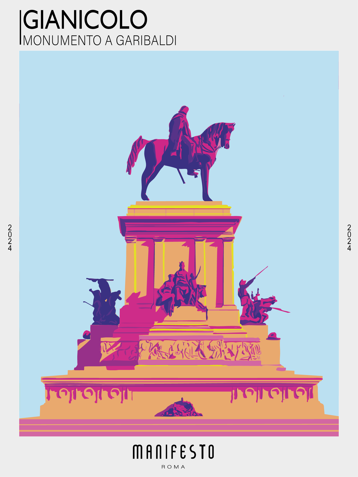 GIANICOLO - MONUMENTO A GARIBALDI Poster (30x40cm)