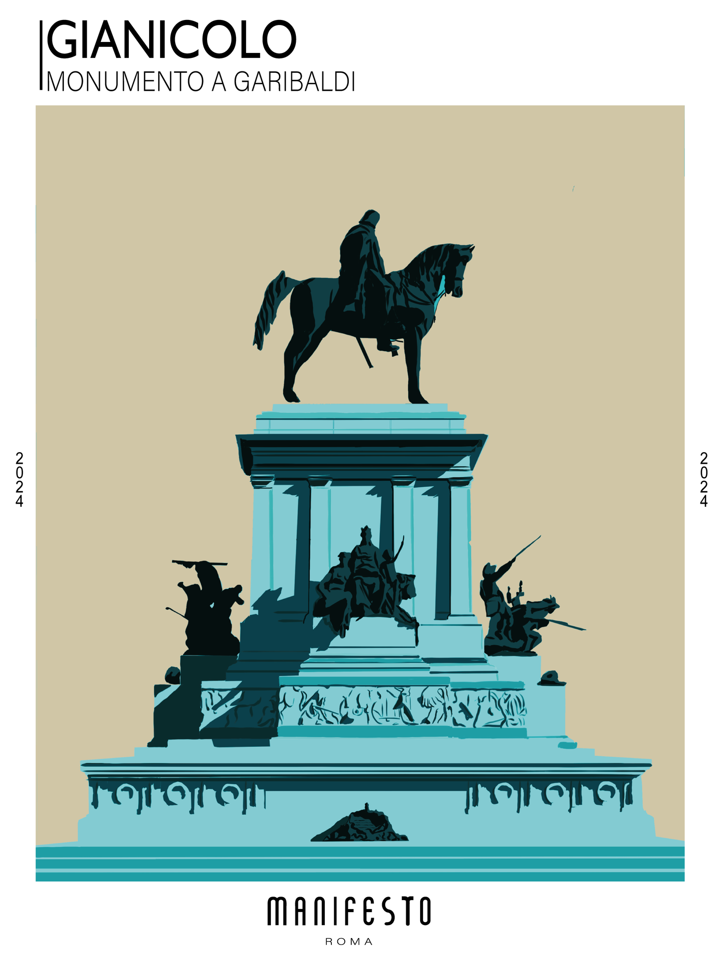 GIANICOLO - MONUMENTO A GARIBALDI Poster (30x40cm)