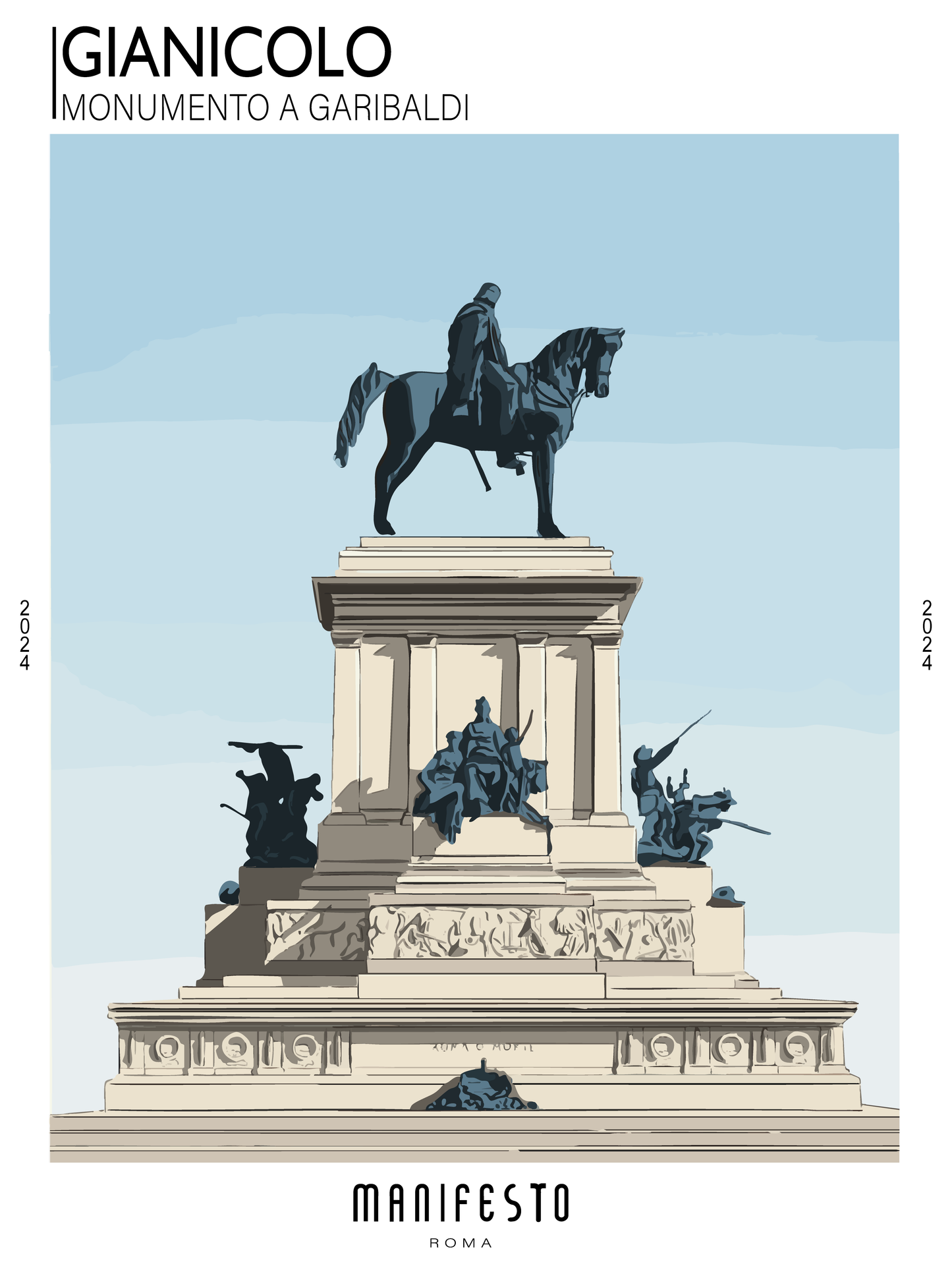 GIANICOLO - MONUMENTO A GARIBALDI Poster (30x40cm)