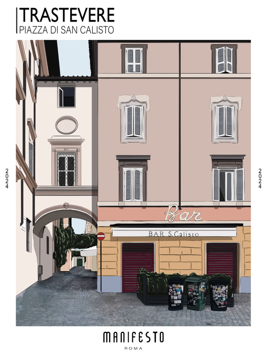 TRASTEVERE - PIAZZA SAN CALISTO Poster (30x40cm)