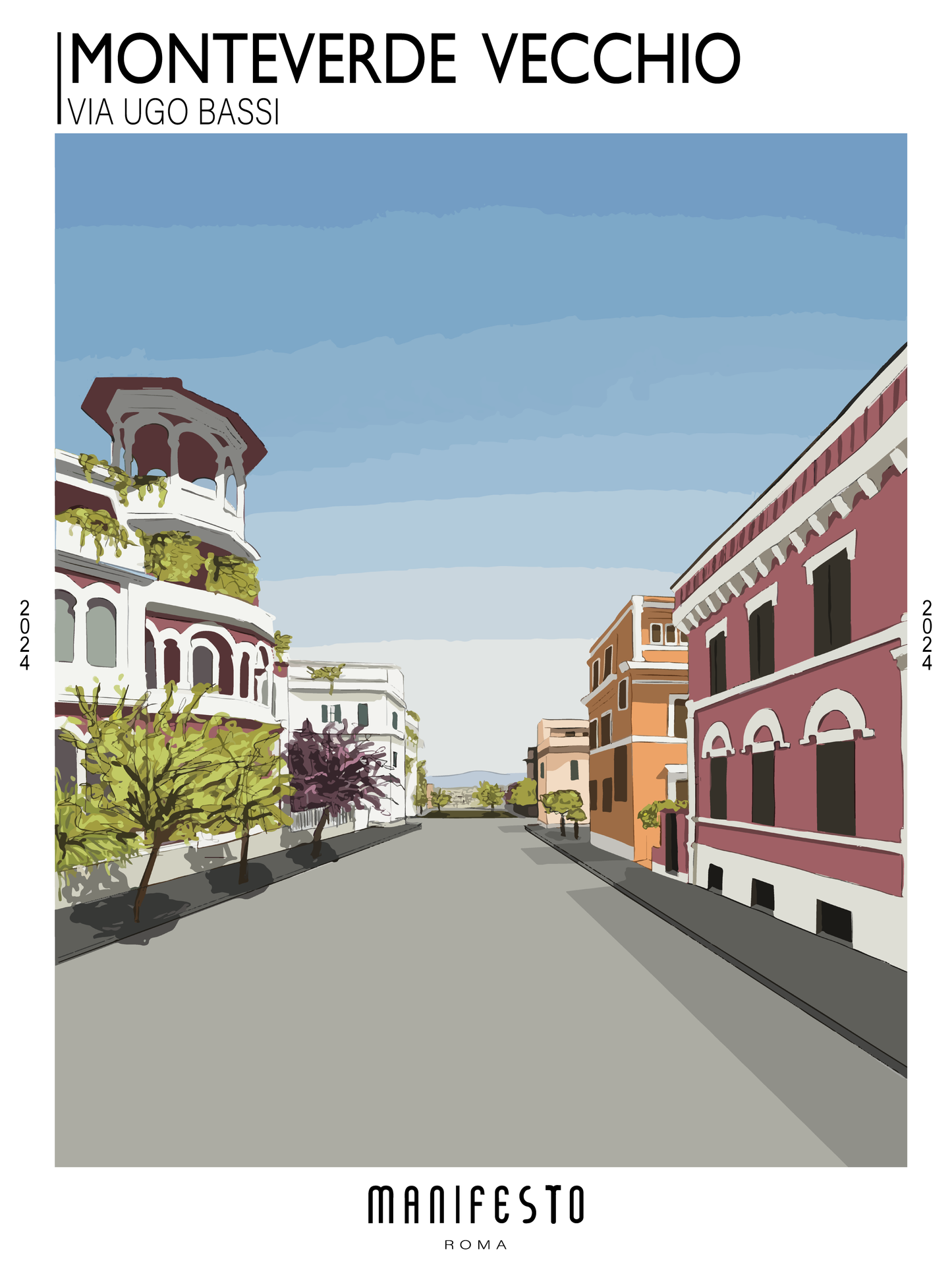 MONTEVERDE VECCHIO - VIA UGO BASSI Poster (30x40cm)