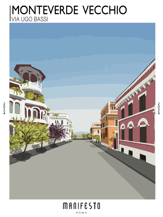 MONTEVERDE VECCHIO - VIA UGO BASSI Poster (30x40cm)